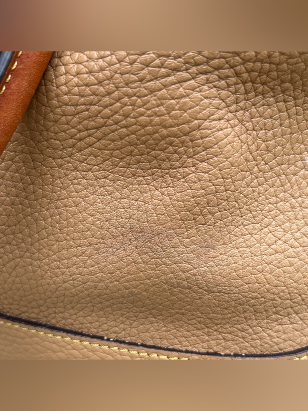 Dooney & Bourke Leather Satchel Tan Brown + Dust Bag Large - Picture 11 of 14